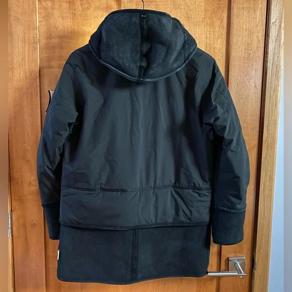 Stone Island Long Coat Size M Black